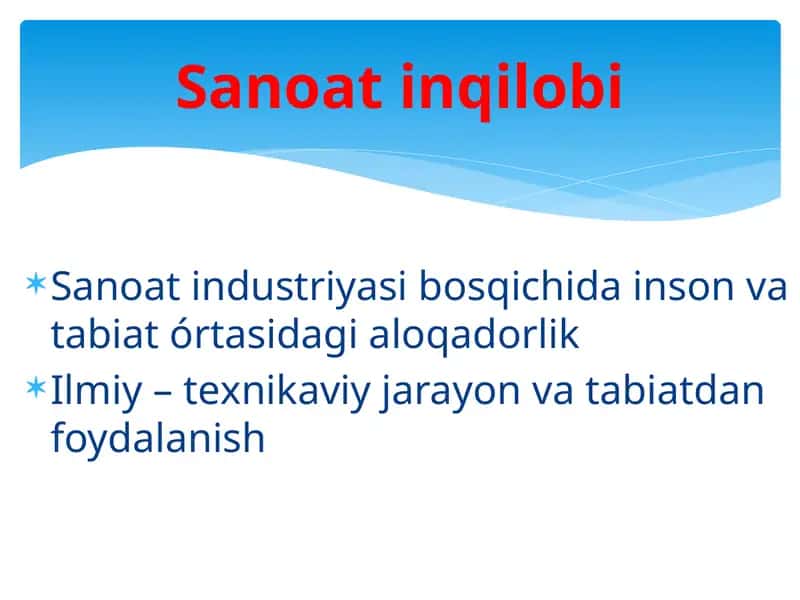 Sanoat inqilobi 1