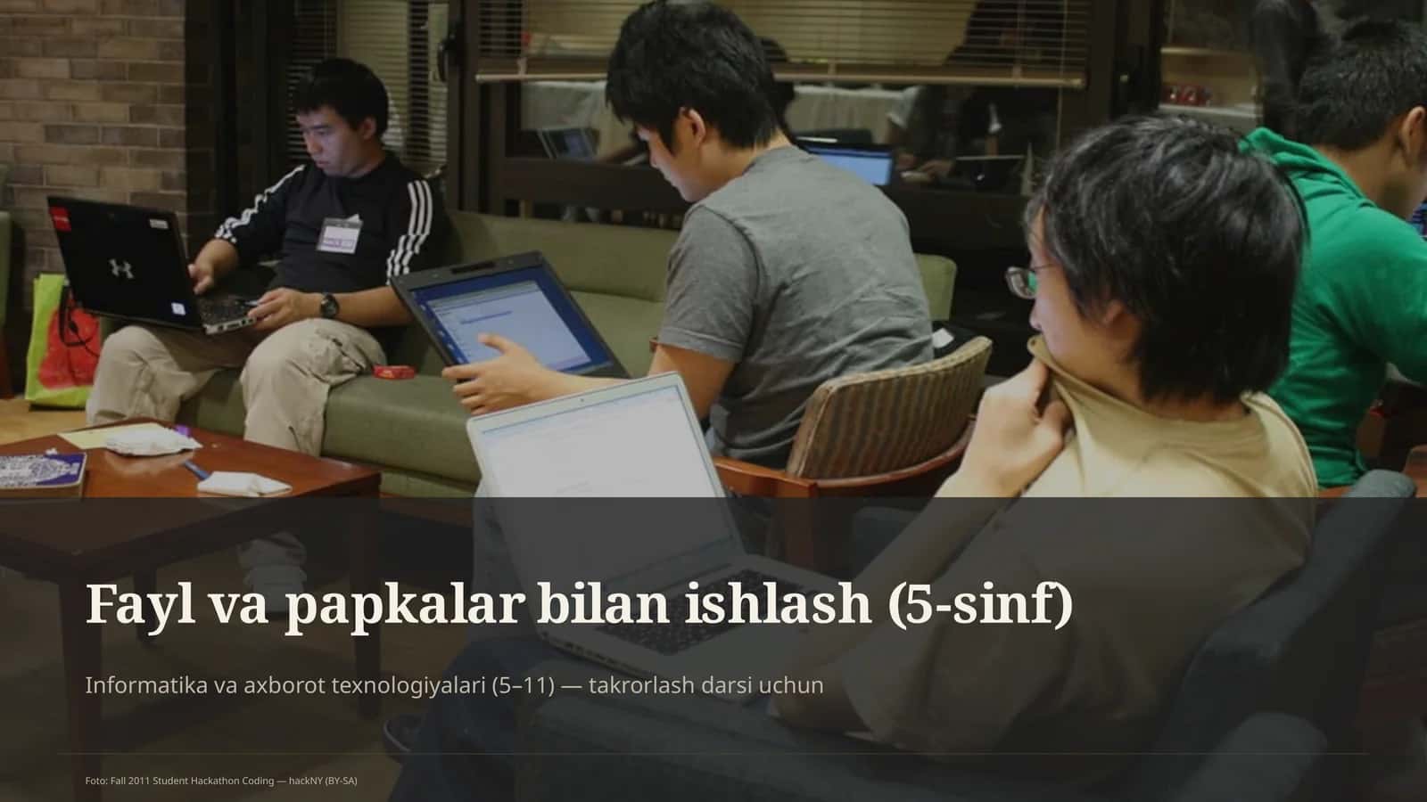 Fayl va papkalar bilan ishlash (5-sinf) 1