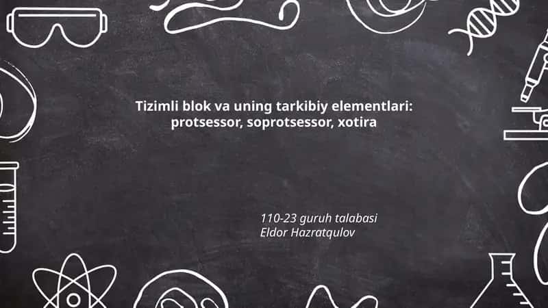 Tizimli Blok va Uning Tarkibiy Elementlari 1