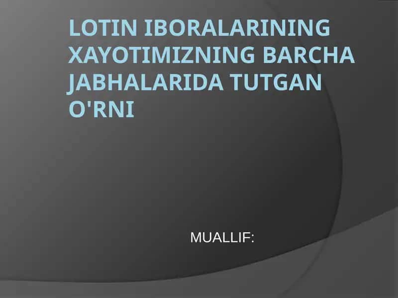 lotin tili tarixi 1