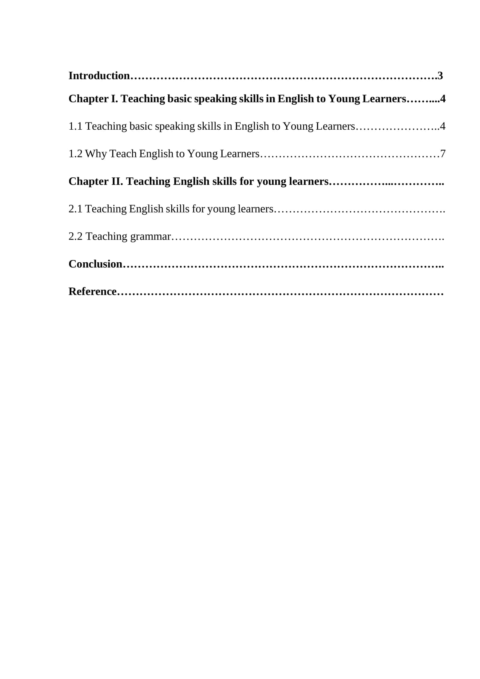 Teaching basic speaking skills in English to Young Learners 1