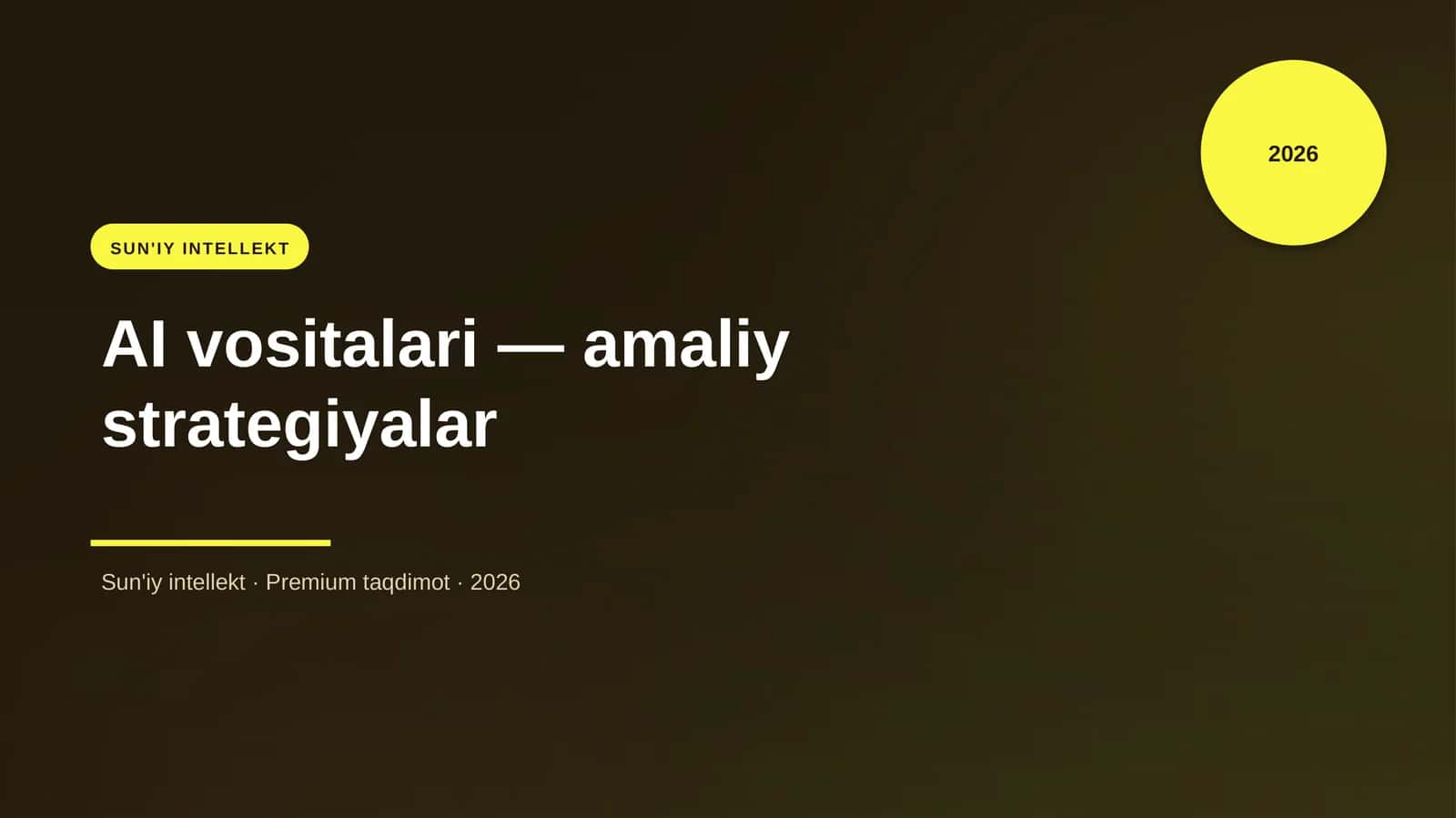 AI vositalari — amaliy strategiyalar 1