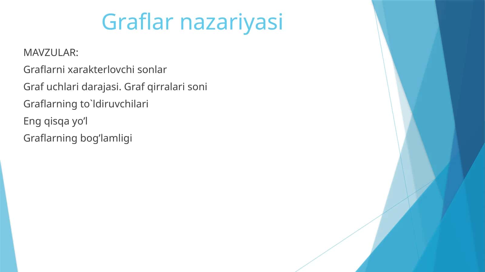 Graflar nazariyasi 1
