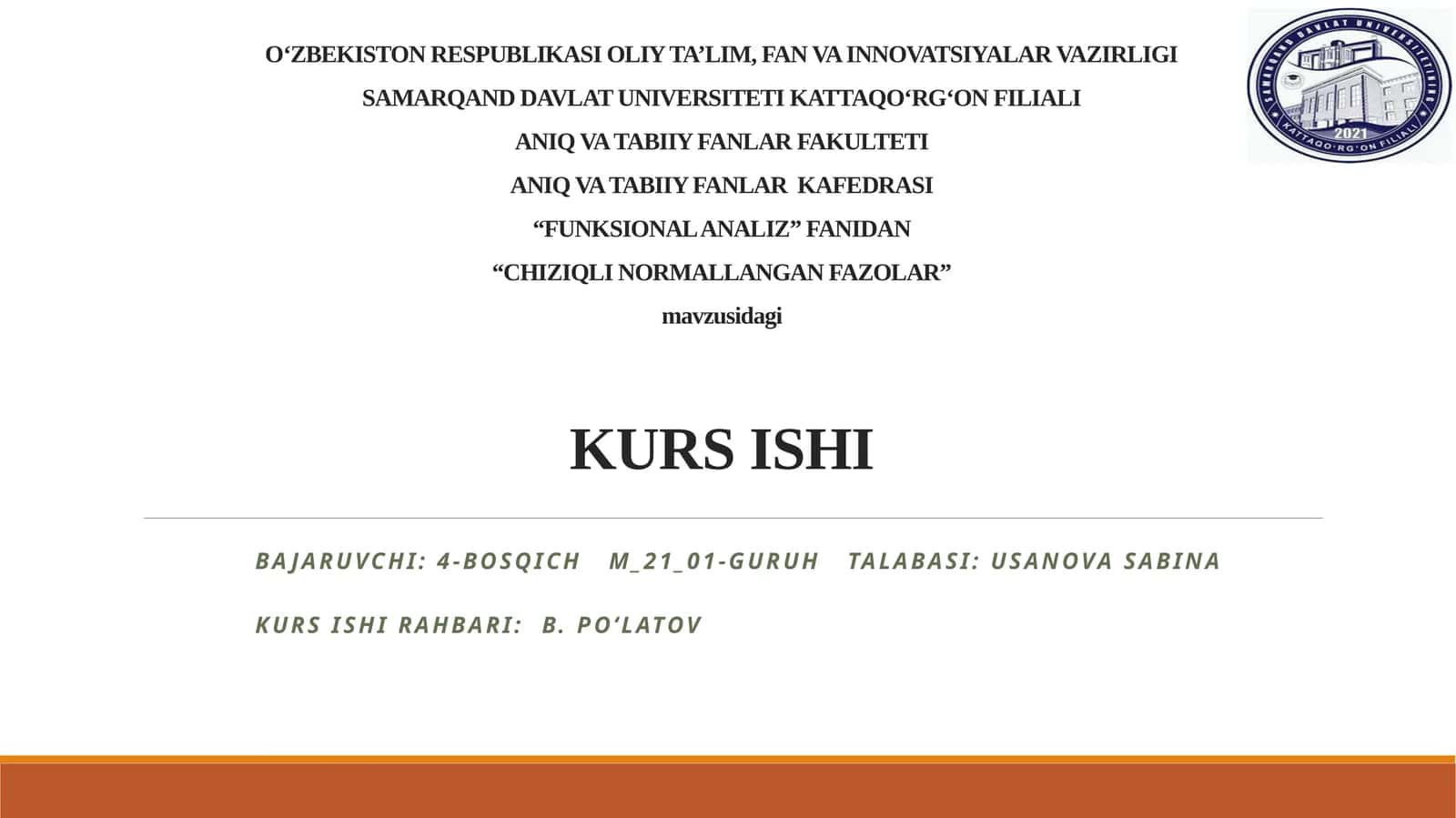 Chiziqli Normallangan Fazolar 1