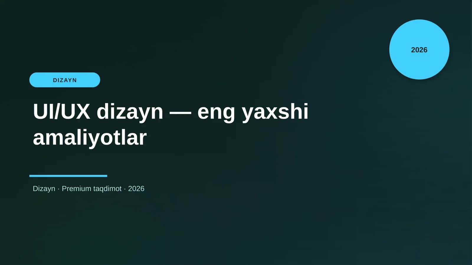 UI/UX dizayn — eng yaxshi amaliyotlar 1