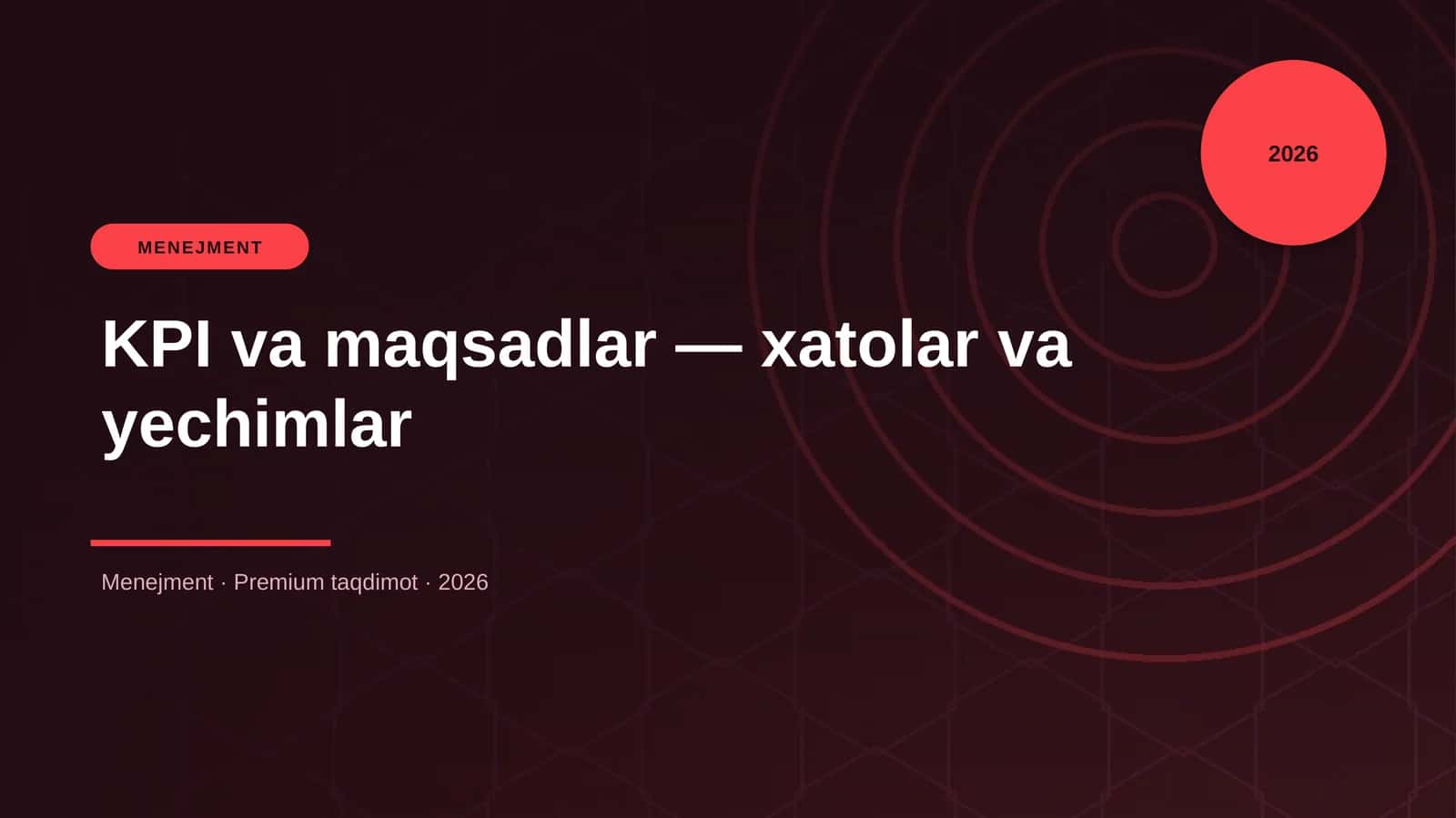 KPI va maqsadlar — xatolar va yechimlar 1