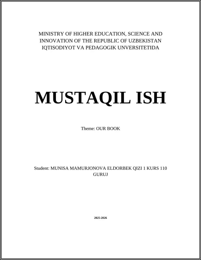 Our Book 1