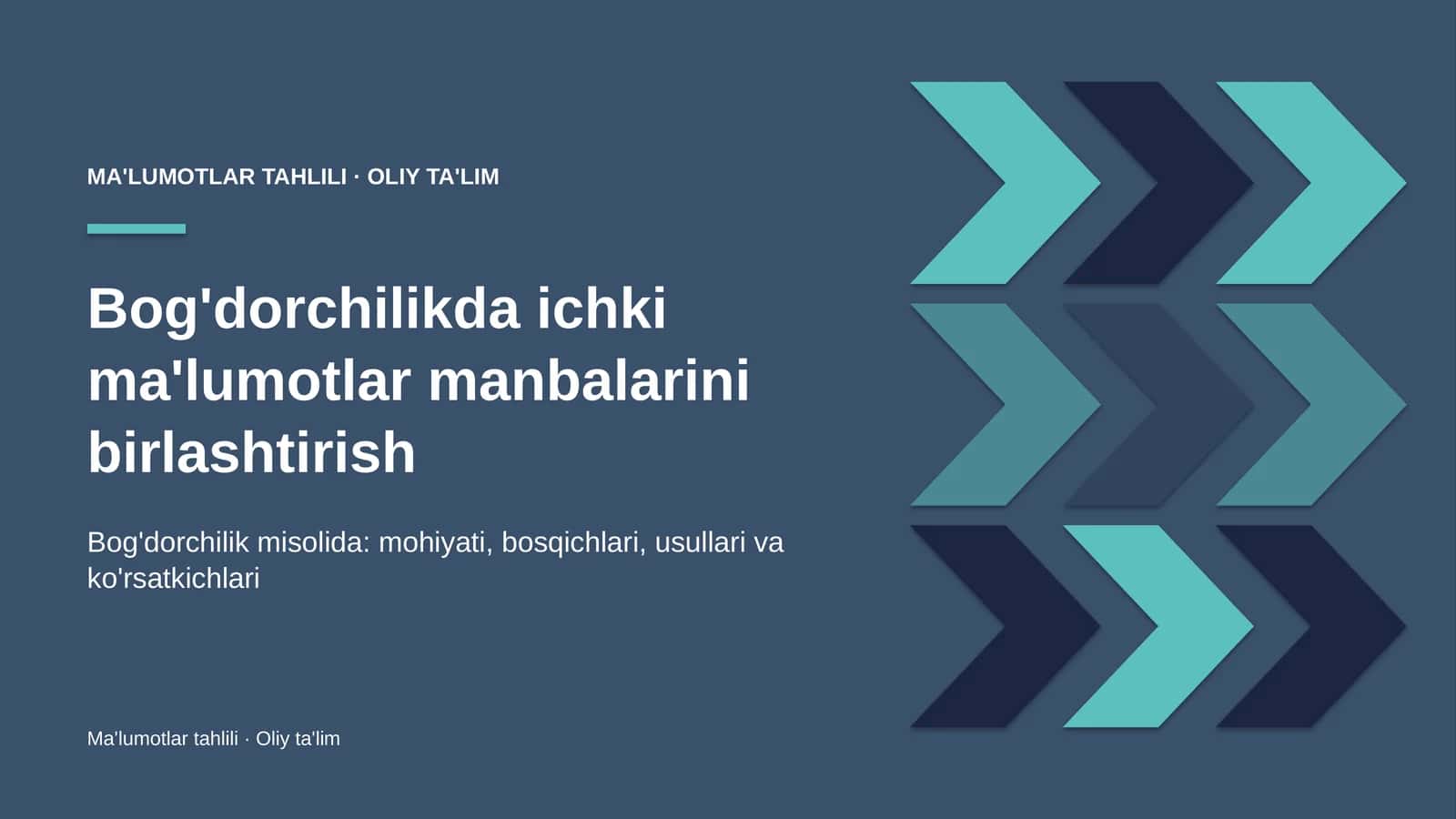 Bog'dorchilikda ichki ma'lumotlar manbalarini birlashtirish 1