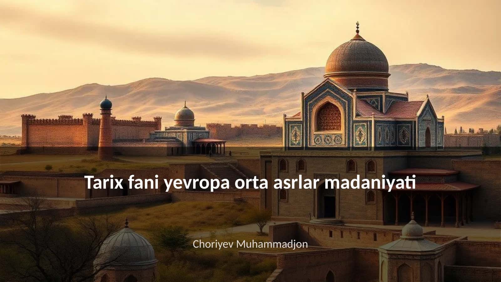 Yevropa orta asrlar madaniyati 1
