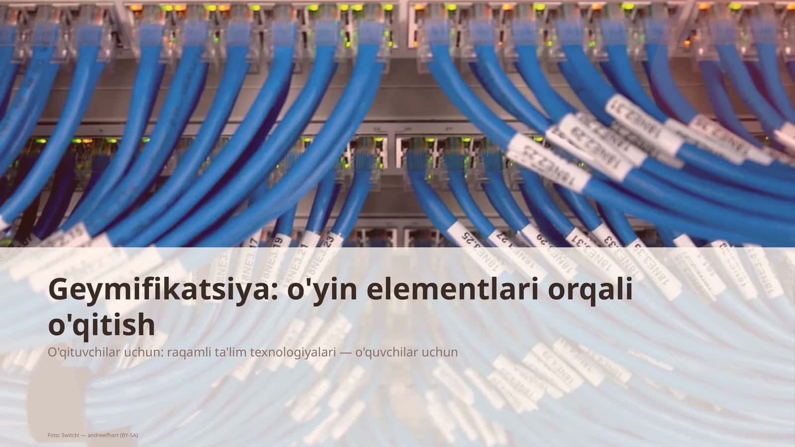 Geymifikatsiya: o'yin elementlari orqali o'qitish 1