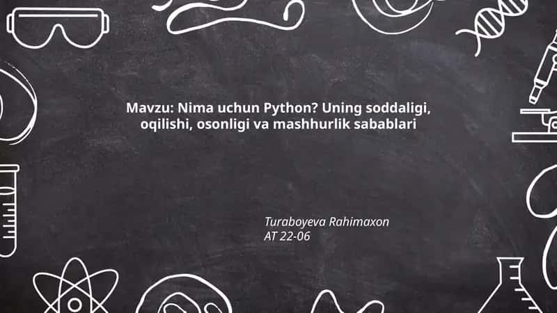 Nima uchun Python? 1