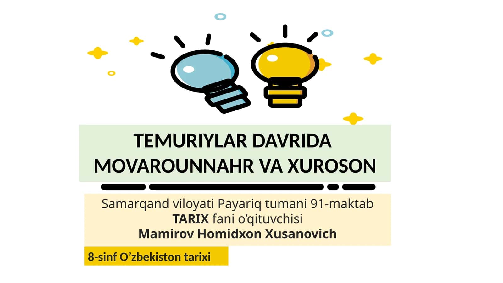 TEMURIYLAR DAVRIDA 1