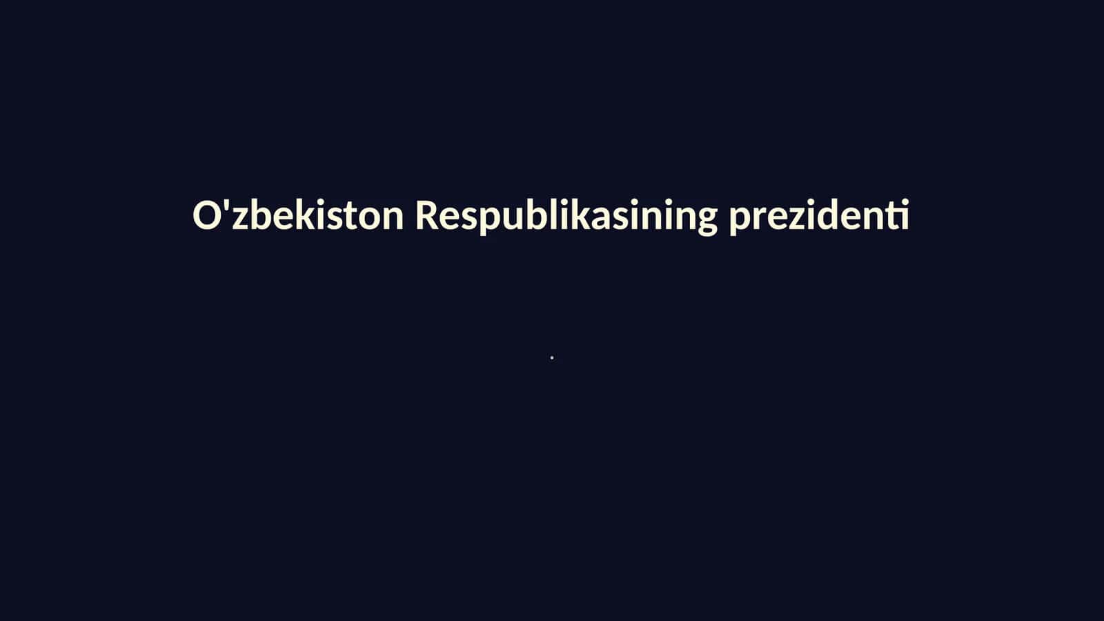 Prezidentlik lavozimi 1