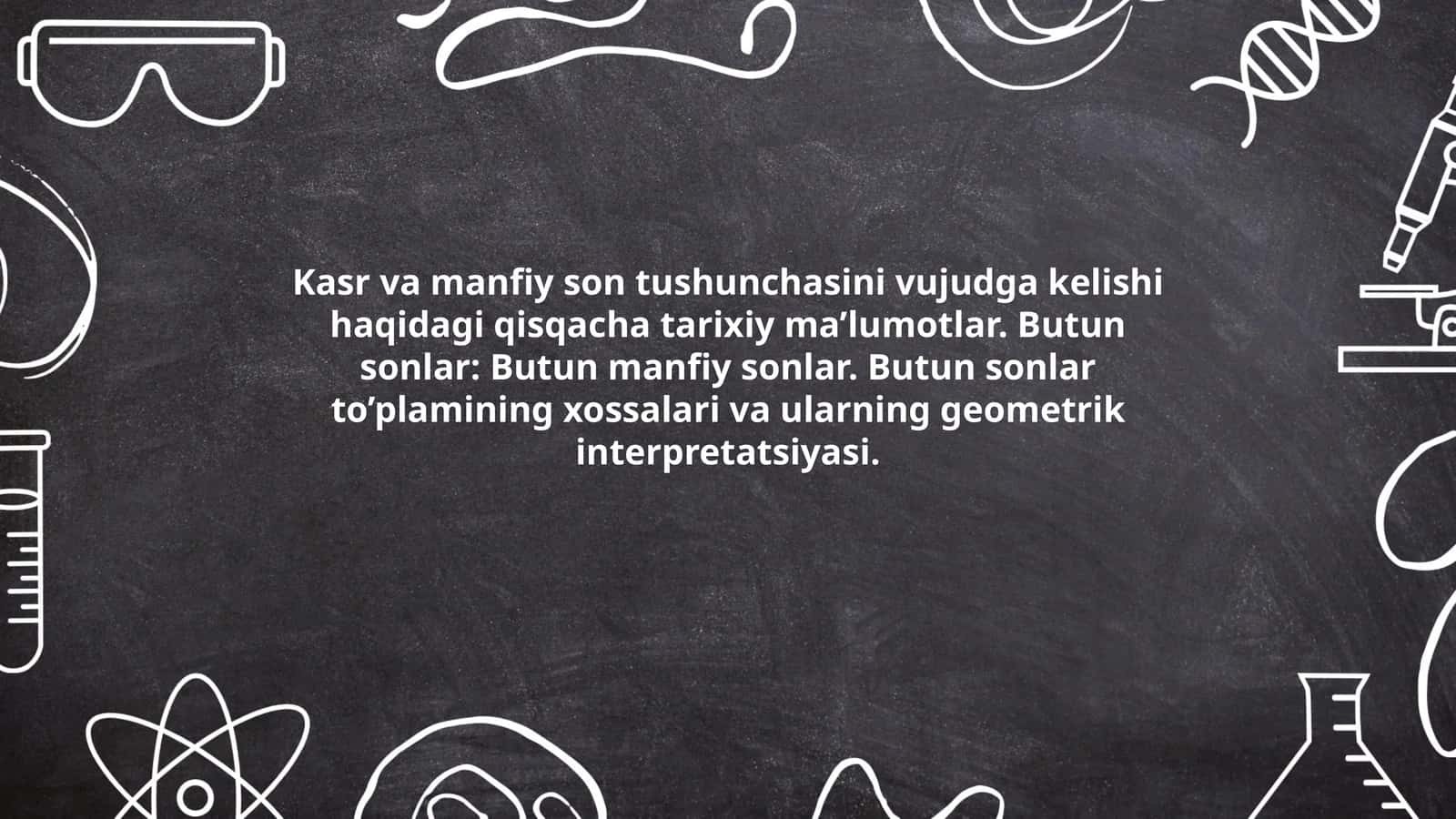 Kasr va manfiy sonlar 1