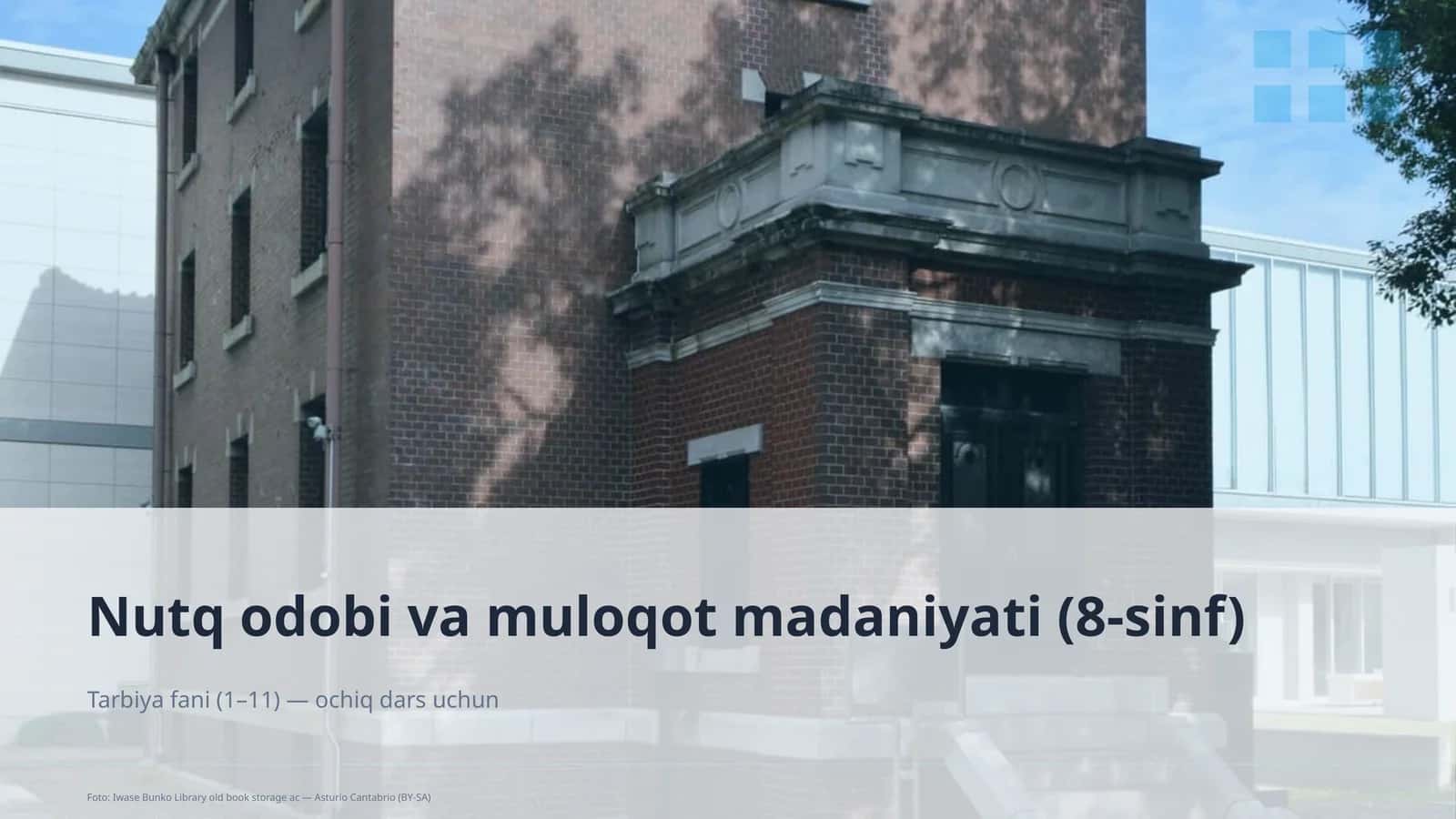 Nutq odobi va muloqot madaniyati (8-sinf) 1
