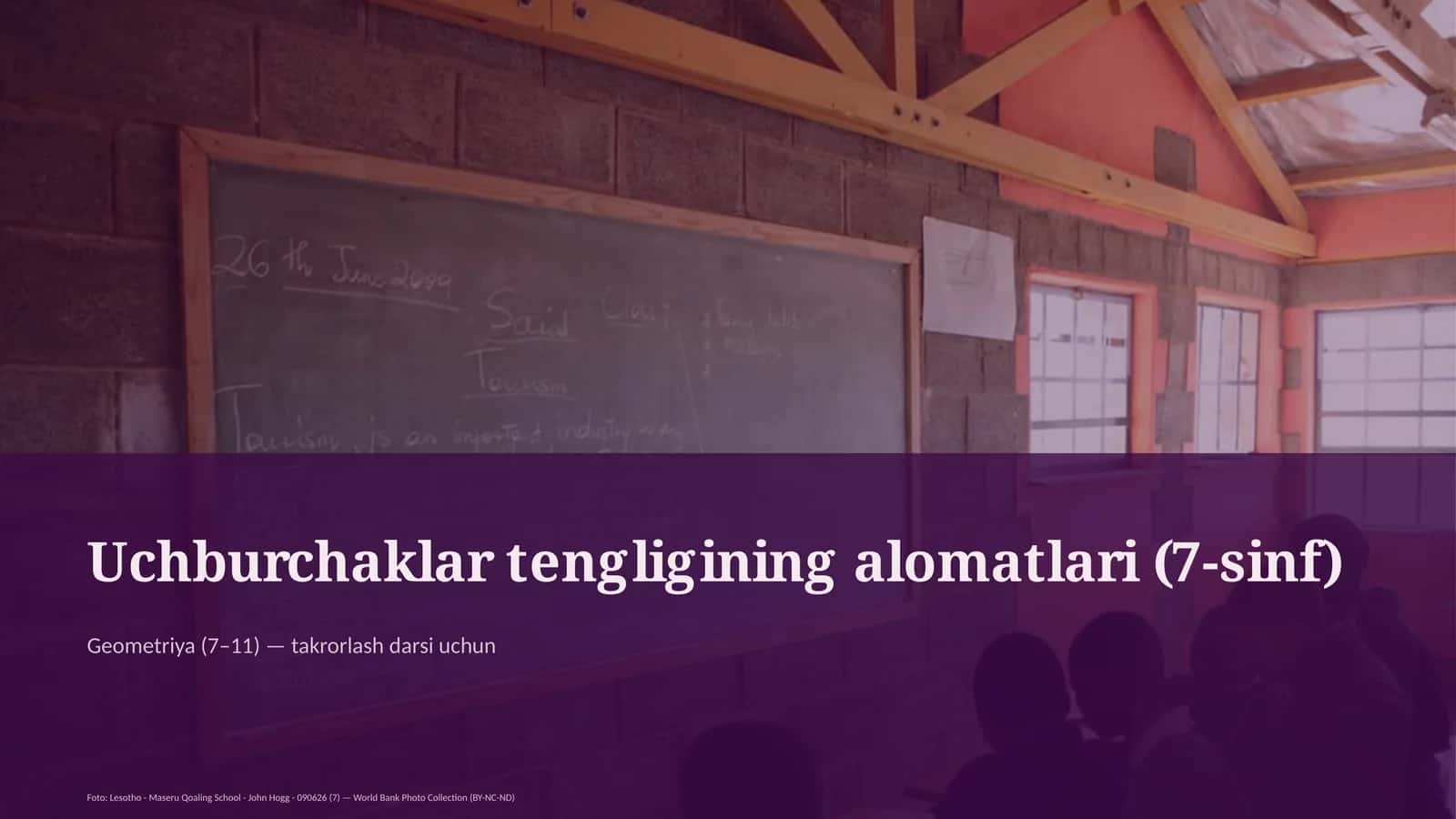 Uchburchaklar tengligining alomatlari (7-sinf) 1