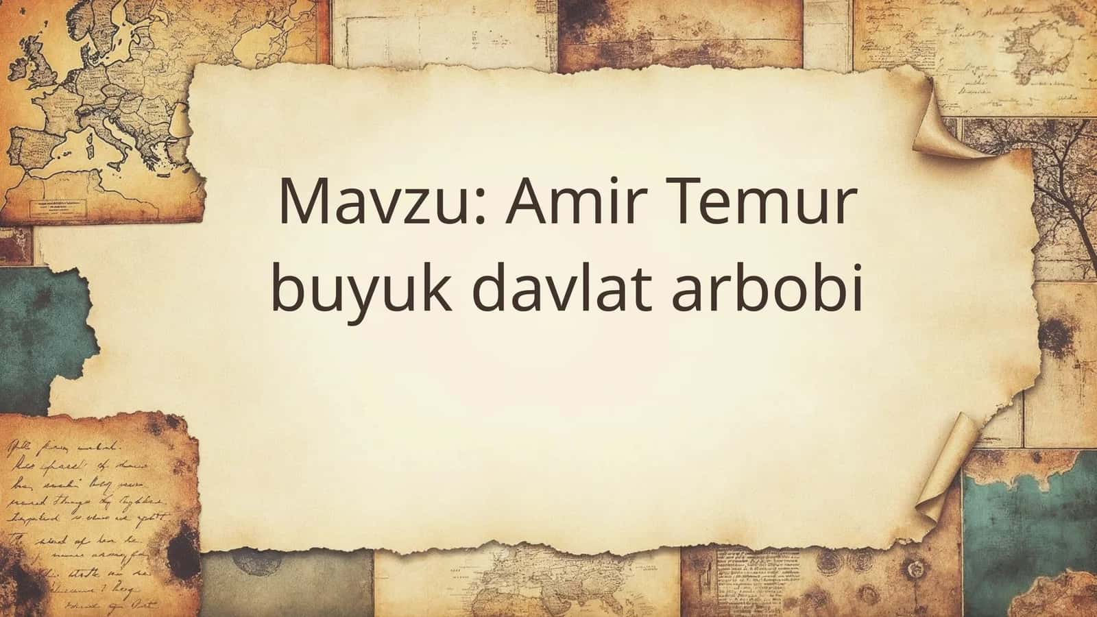 Amir Temur buyuk davlat arbobi 1