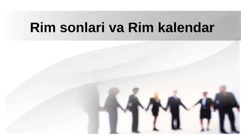 Rim sonlari va Rim kalendar 1