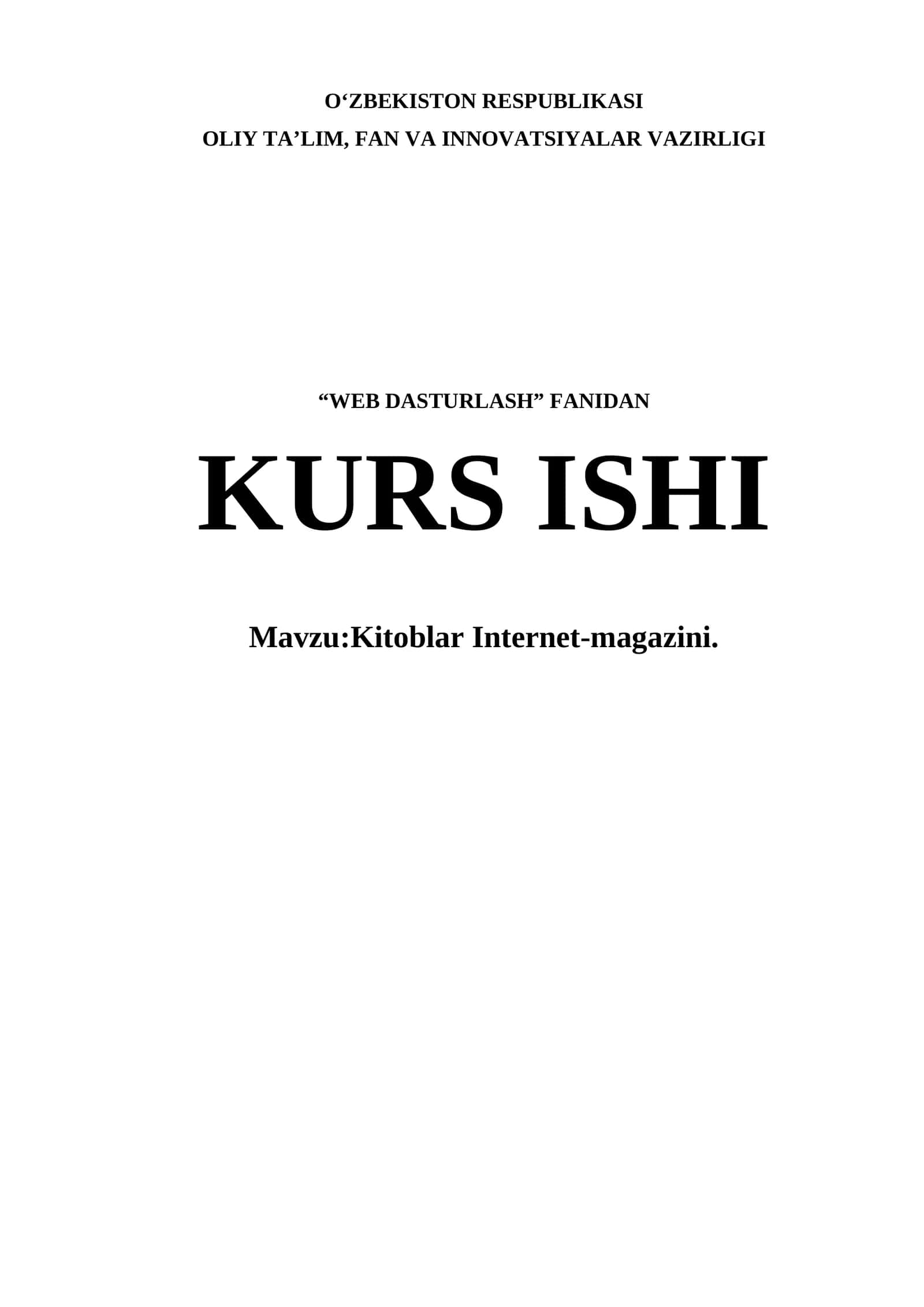 Kitoblar Internet-magazini 1