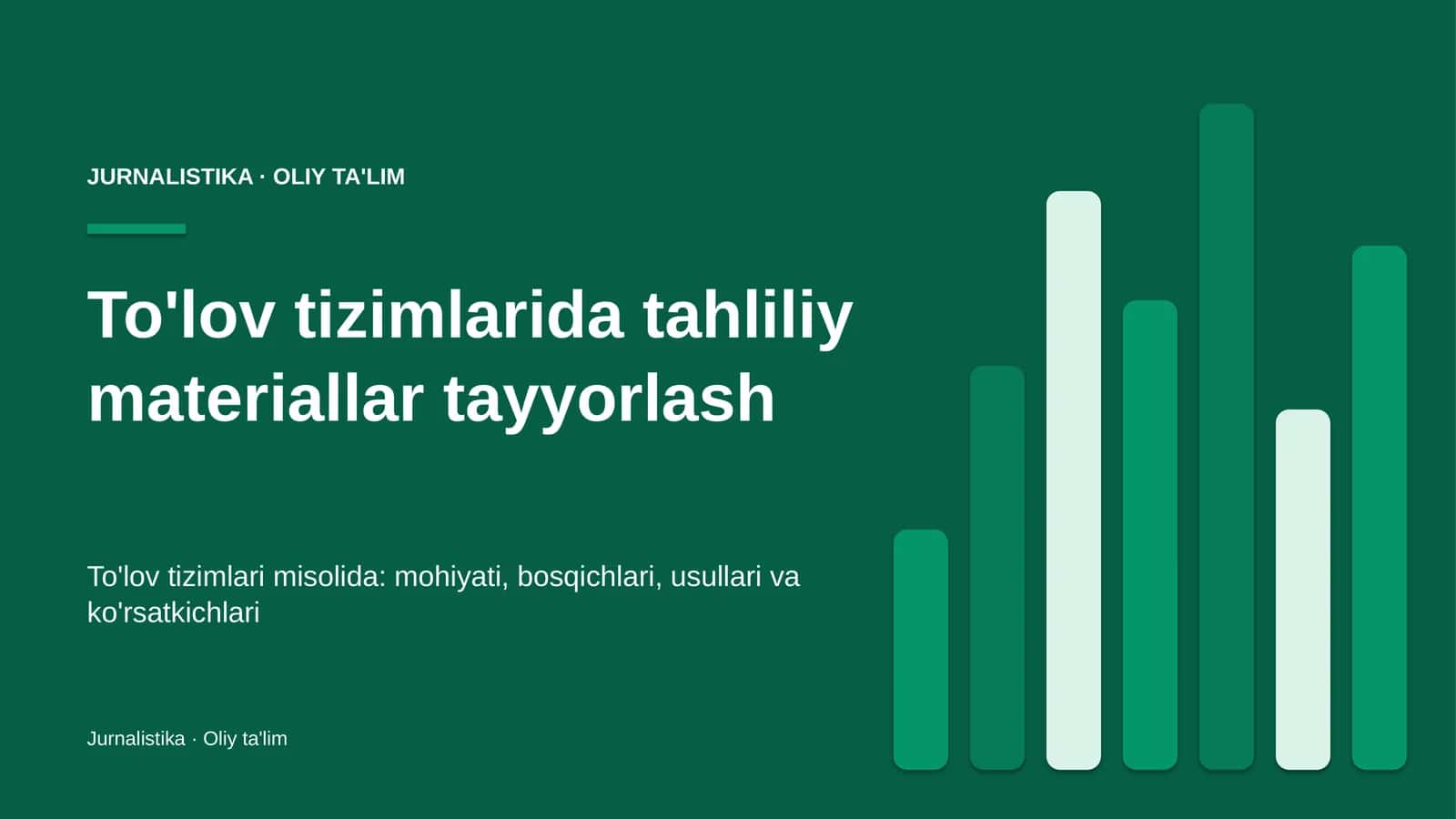 to'lov tizimlarida tahliliy materiallar tayyorlash 9548 1