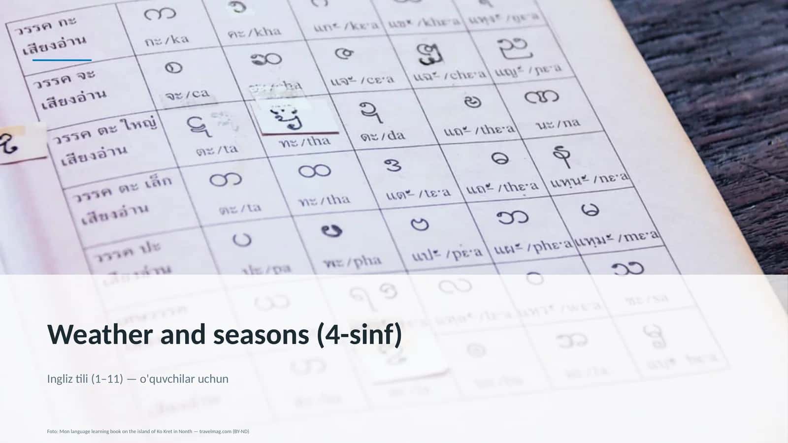 Weather and seasons (4-sinf) 1