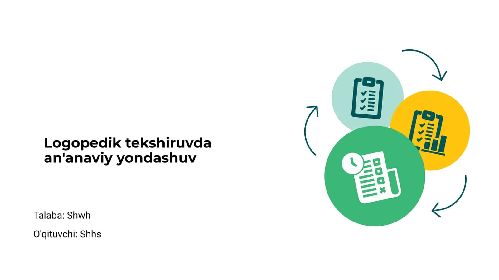 Logopedik tekshiruvda an'anaviy yondashuv 1