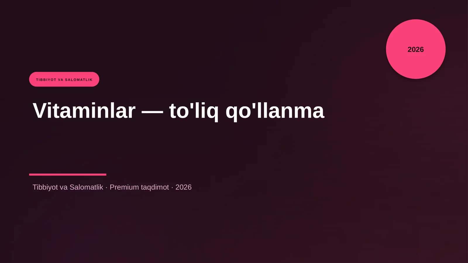 Vitaminlar — to'liq qo'llanma 1