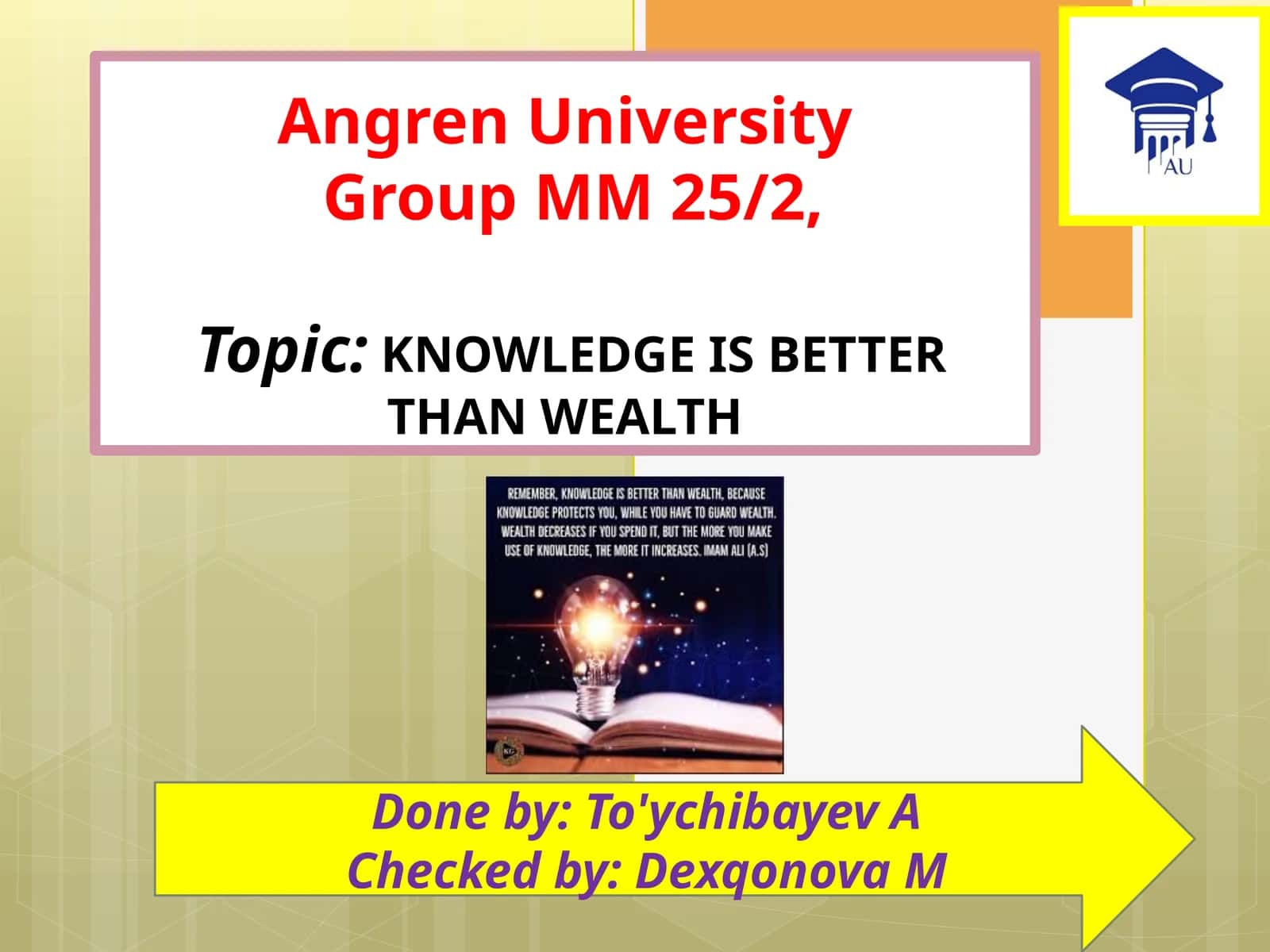 Definition of Knowledge and Wealth 1