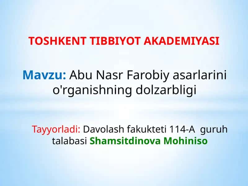 Abu Nasr Farobiy 1