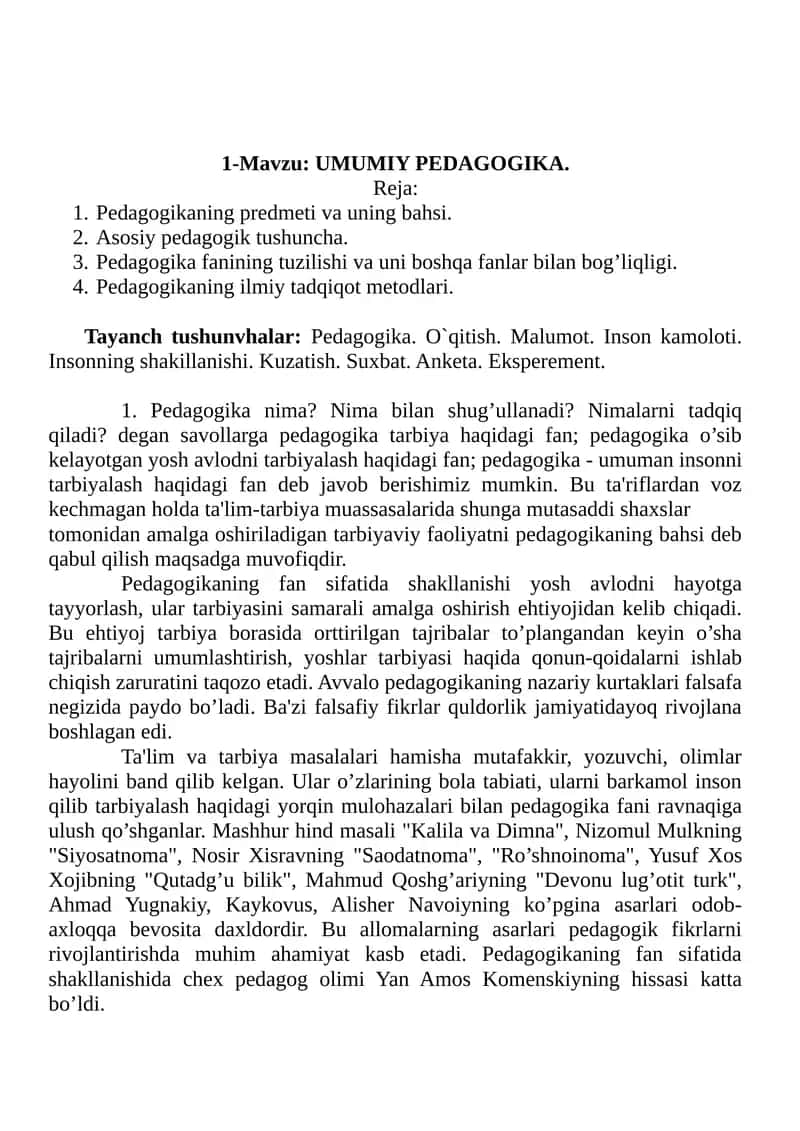 UMUMIY PEDAGOGIKA 1