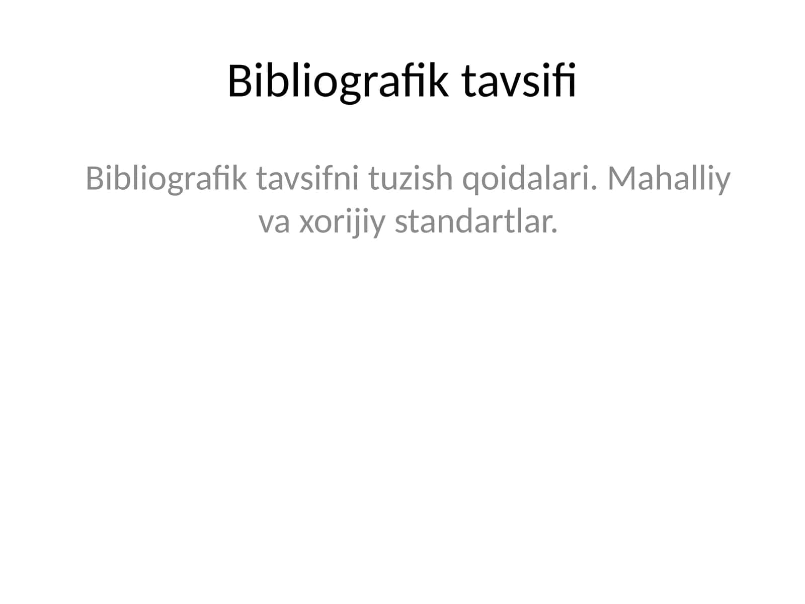 Bibliografik tavsifi 1