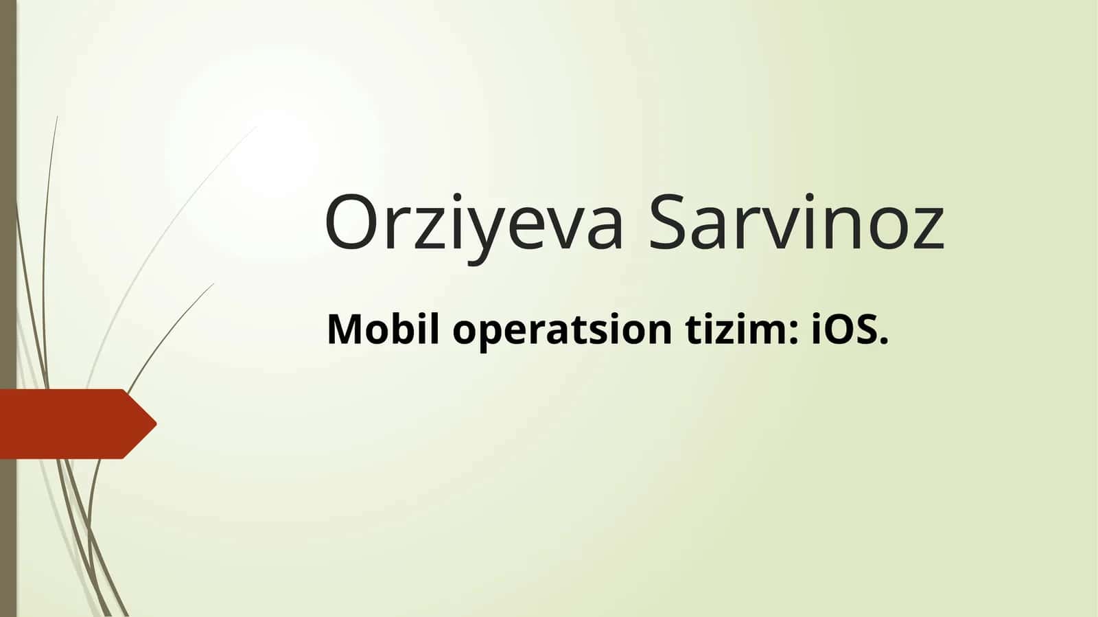 iOS Mobiloperatsion tizimi 1