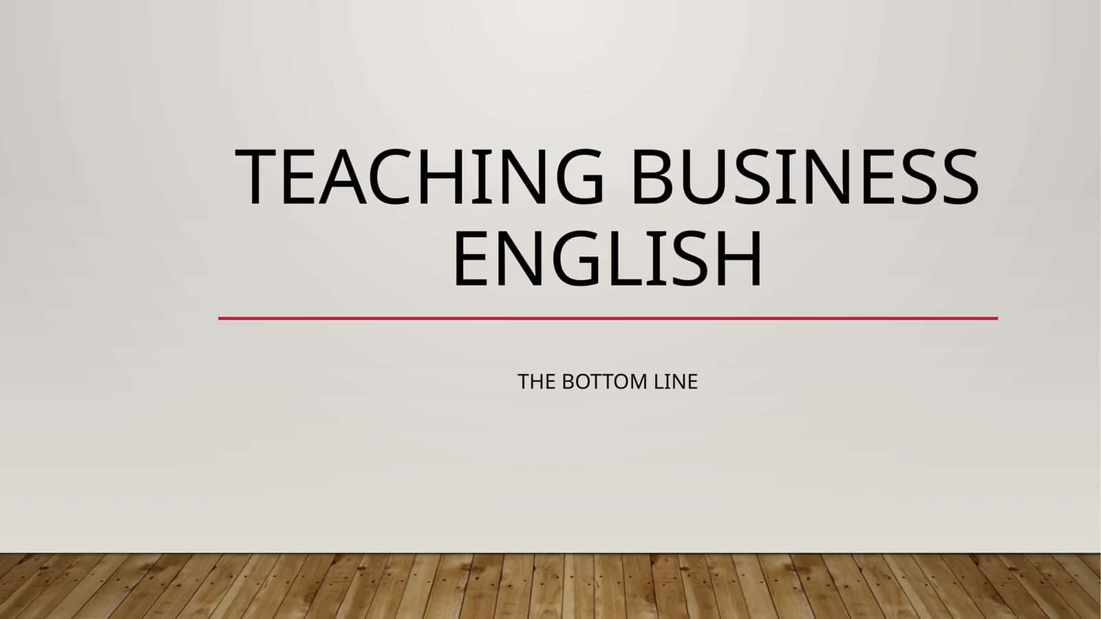 Teaching Business English 1