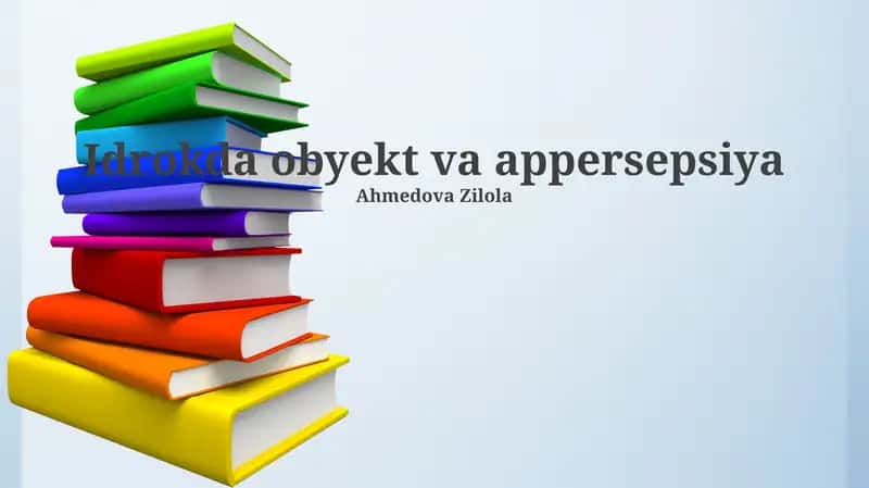 Idrok va Appertsiya 1