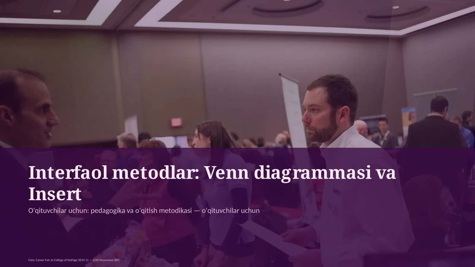 Interfaol metodlar: Venn diagrammasi va Insert 1