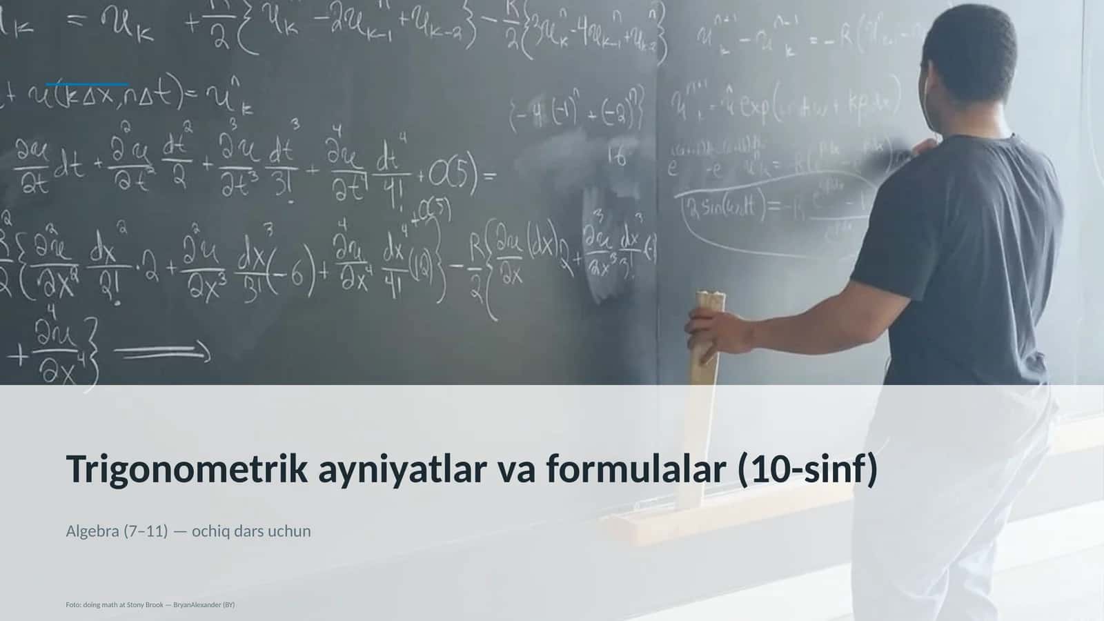 Trigonometrik ayniyatlar va formulalar (10-sinf) 1