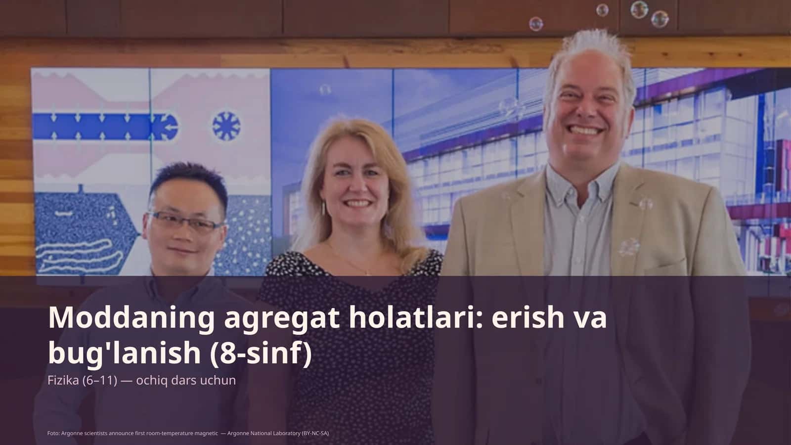 Moddaning agregat holatlari: erish va bug'lanish (8-sinf) 1