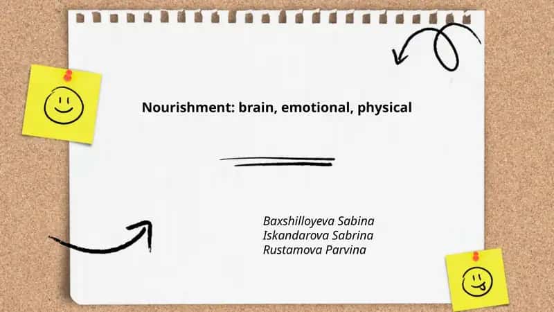 Nourishment: brain, emotional, physical 1
