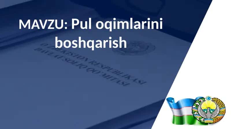 Pul mablag‘larini boshqarish 1