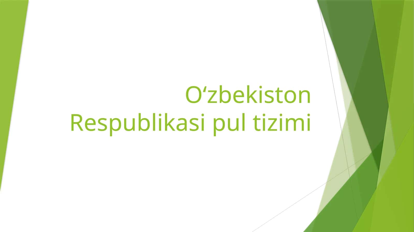 Pul tizimi 1