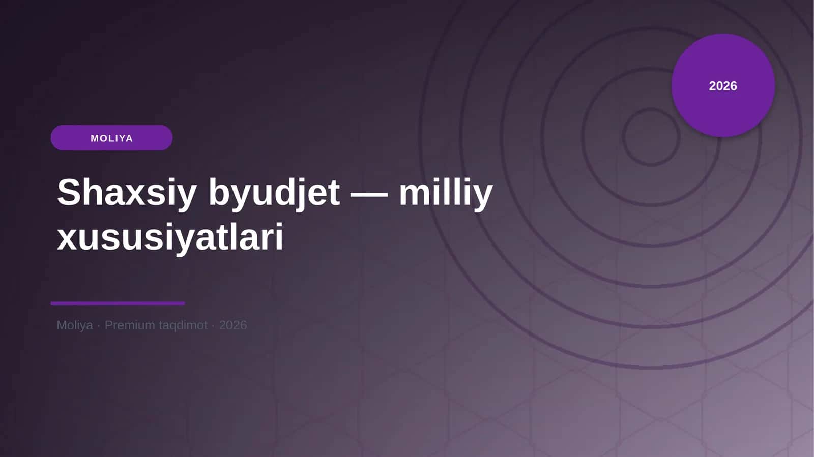 Shaxsiy byudjet — milliy xususiyatlari 1