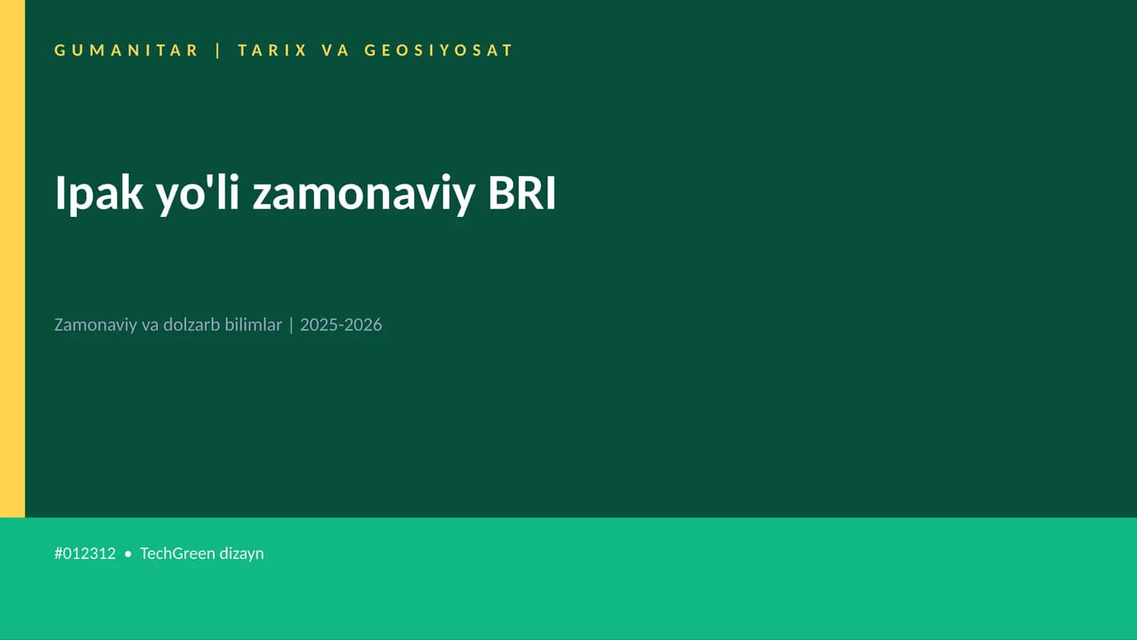 Ipak yo'li zamonaviy BRI 1