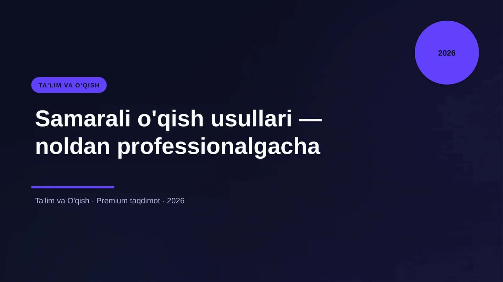 Samarali o'qish usullari — noldan professionalgacha 1