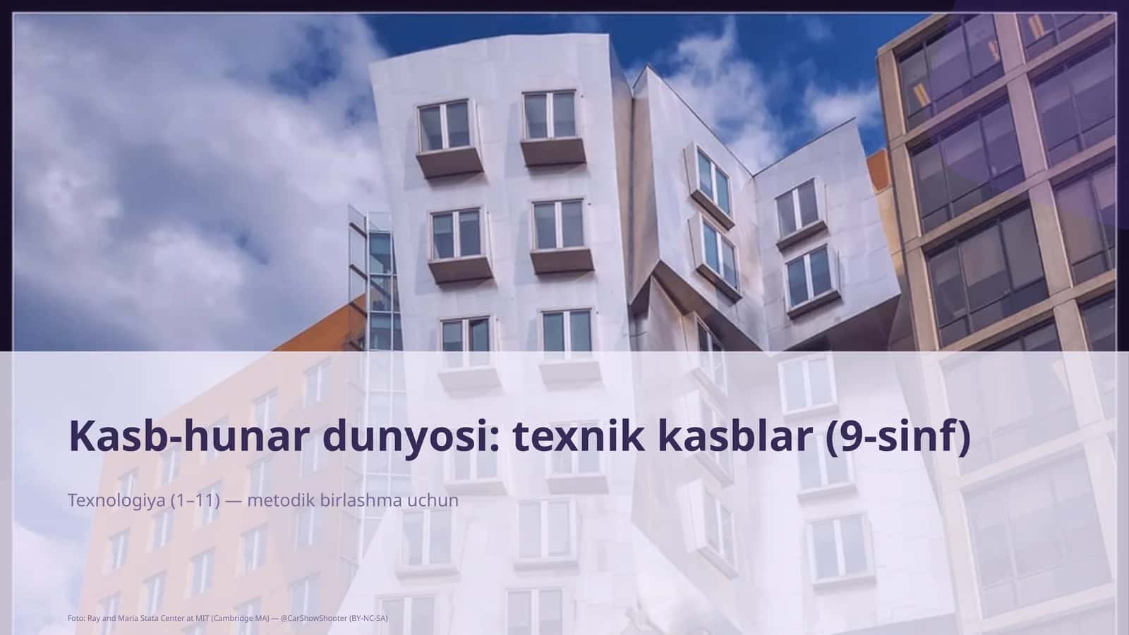 Kasb-hunar dunyosi: texnik kasblar (9-sinf) 1