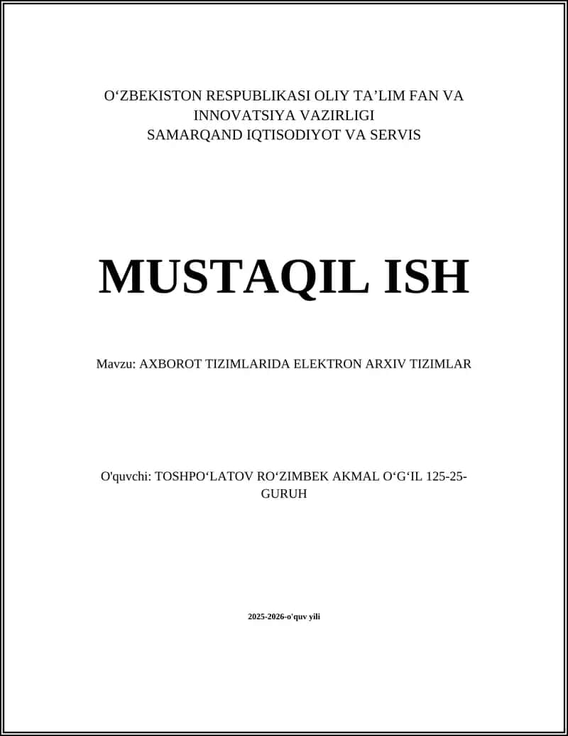 Elektron arxiv tizimlari 1