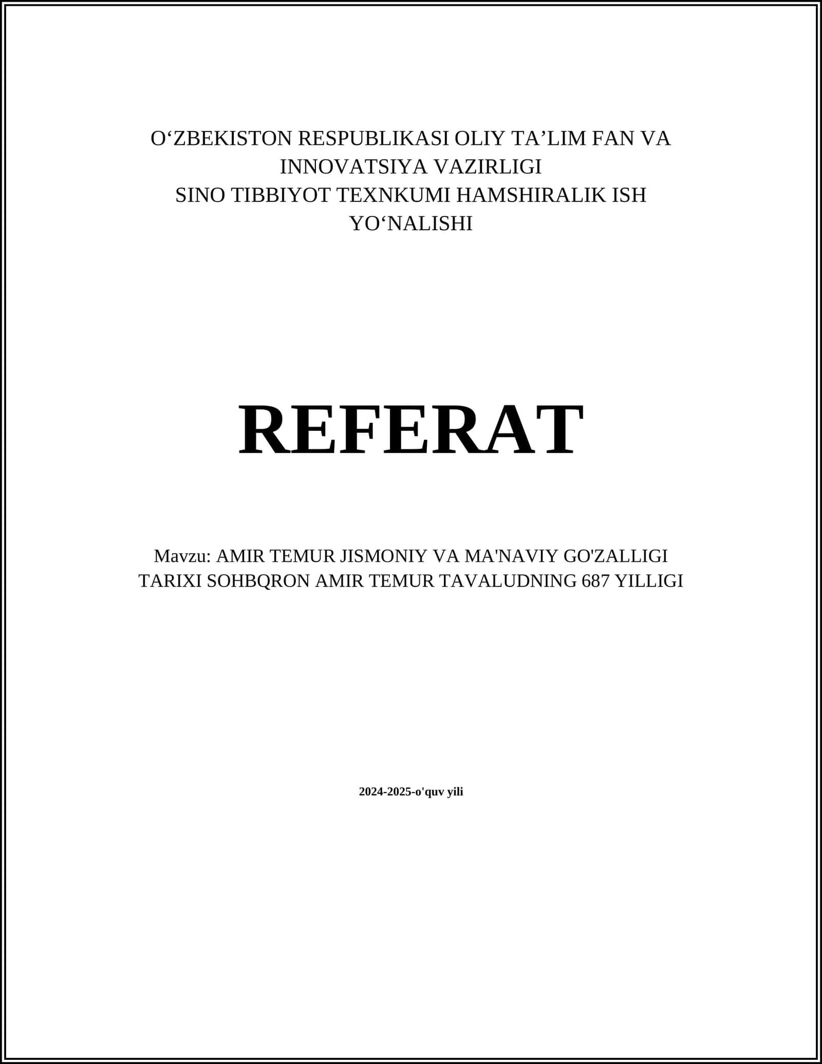AMIR TEMUR JISMONIY VA MA'NAVIY GO'ZALLIGI TARIXI SOHBQRON AMIR TEMUR TAVALUDNING 687 YILLIGI 1