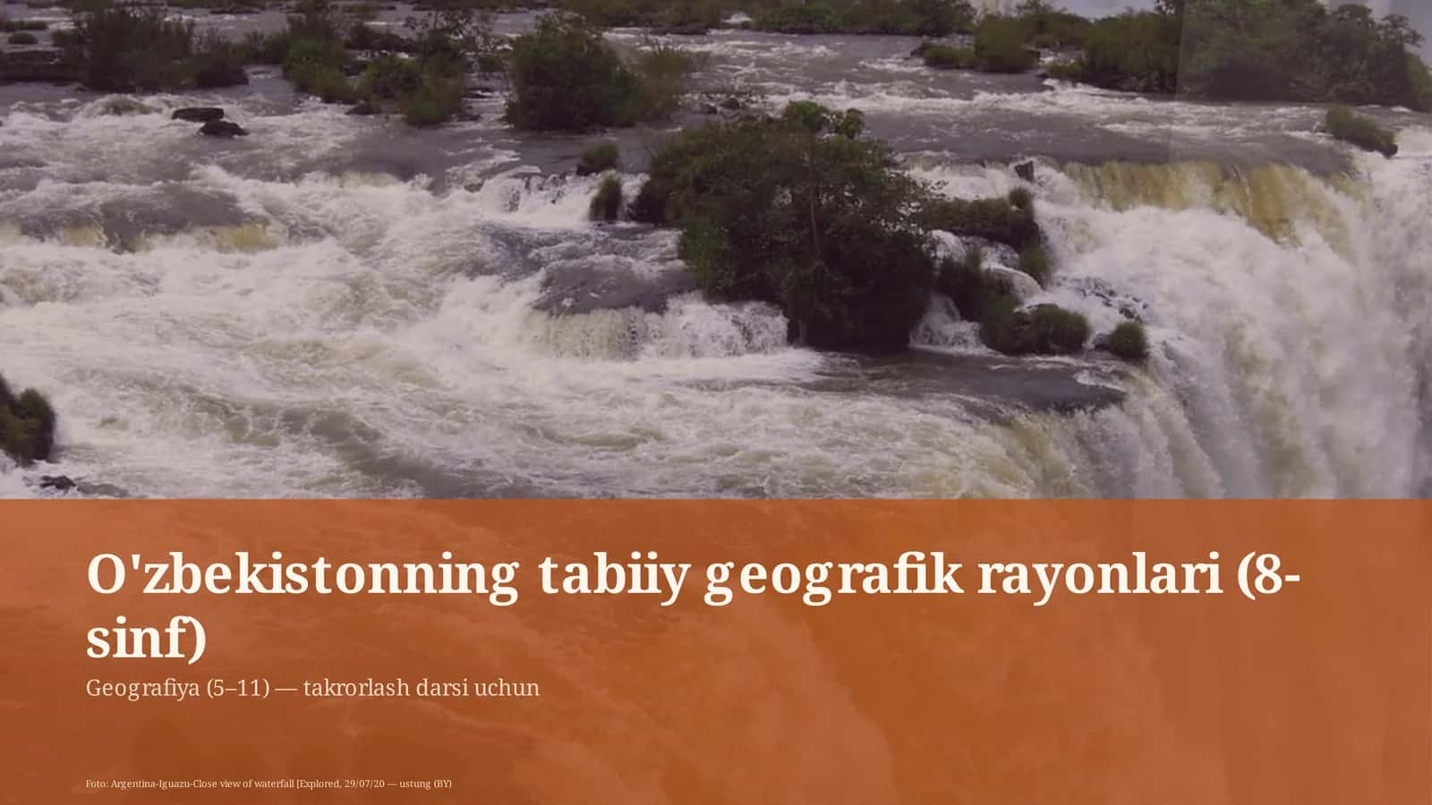O'zbekistonning tabiiy geografik rayonlari (8-sinf) 1