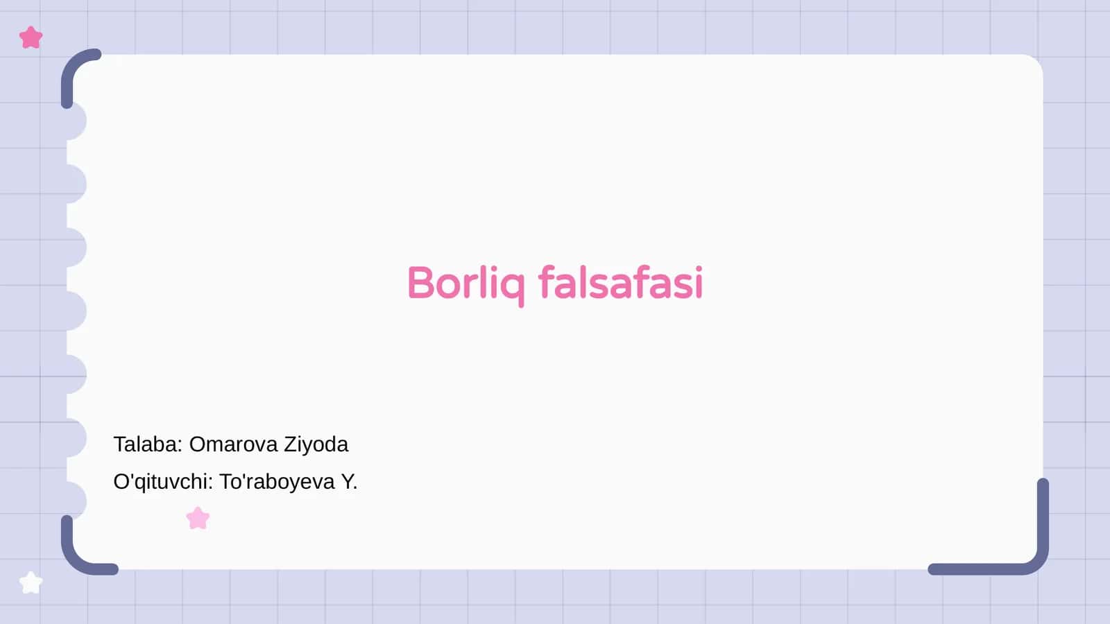 Borliq falsafasi 1