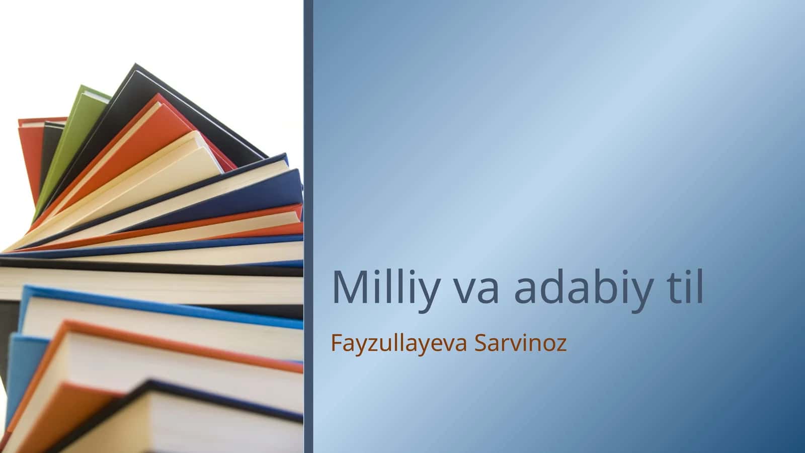 Milliy va adabiy til 1