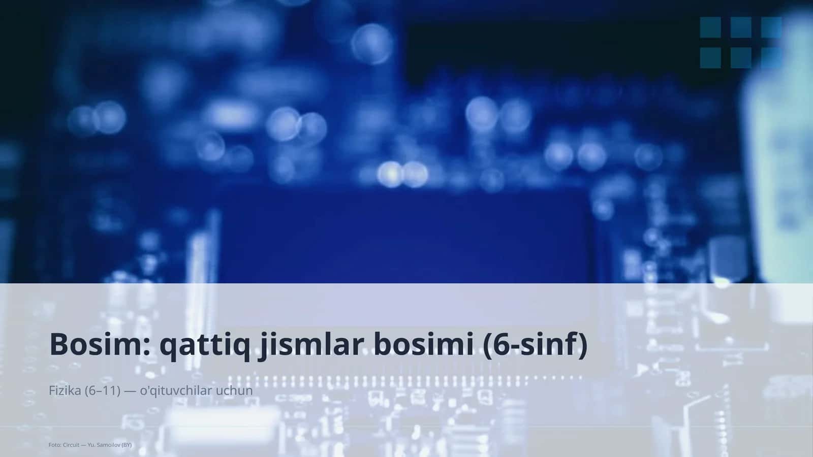 Bosim: qattiq jismlar bosimi (6-sinf) 1